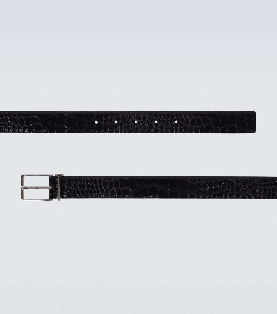 T Loop croc-effect leather belt | Tom Ford