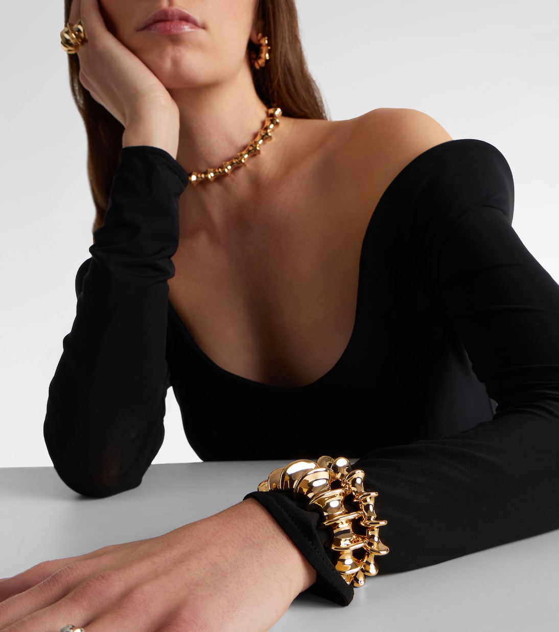 Murphy gold-plated cuff bracelet | Jennifer Fisher