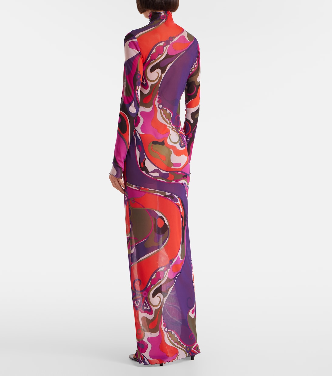 Orchidee mesh maxi dress | Pucci