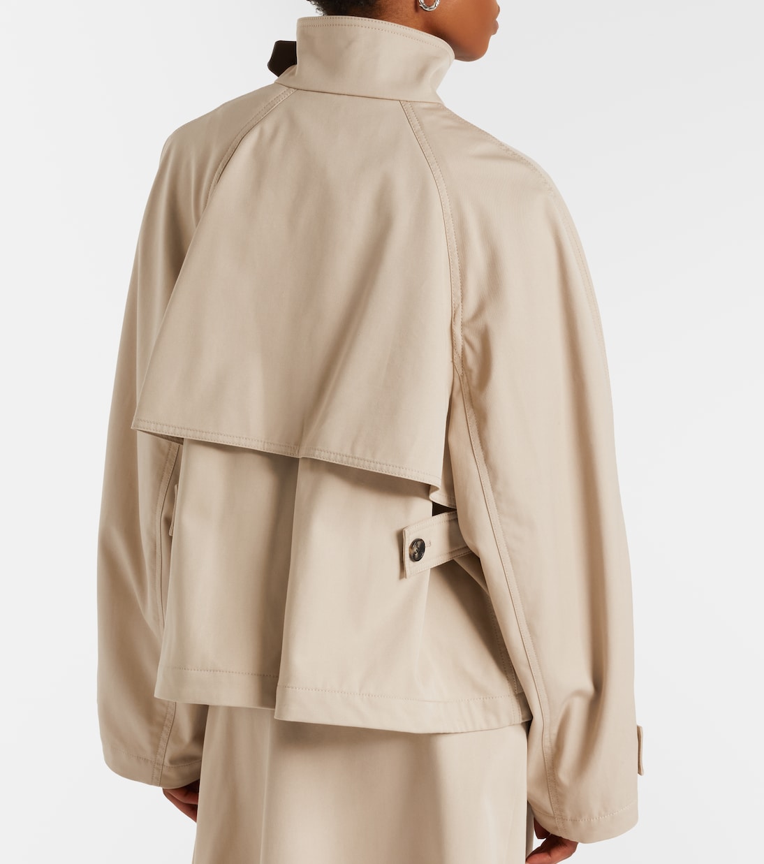 Leather-trimmed cotton and silk jacket | Loewe