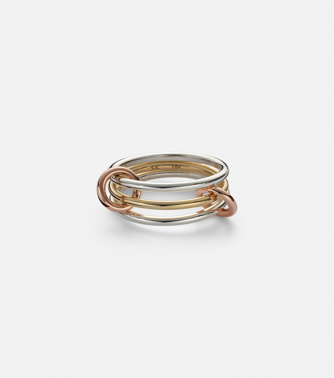 Ring Solarium aus 18kt Gelbgold (750/1000) und Sterlingsilber mit 18kt Roségold (750/1000) | Spinelli Kilcollin