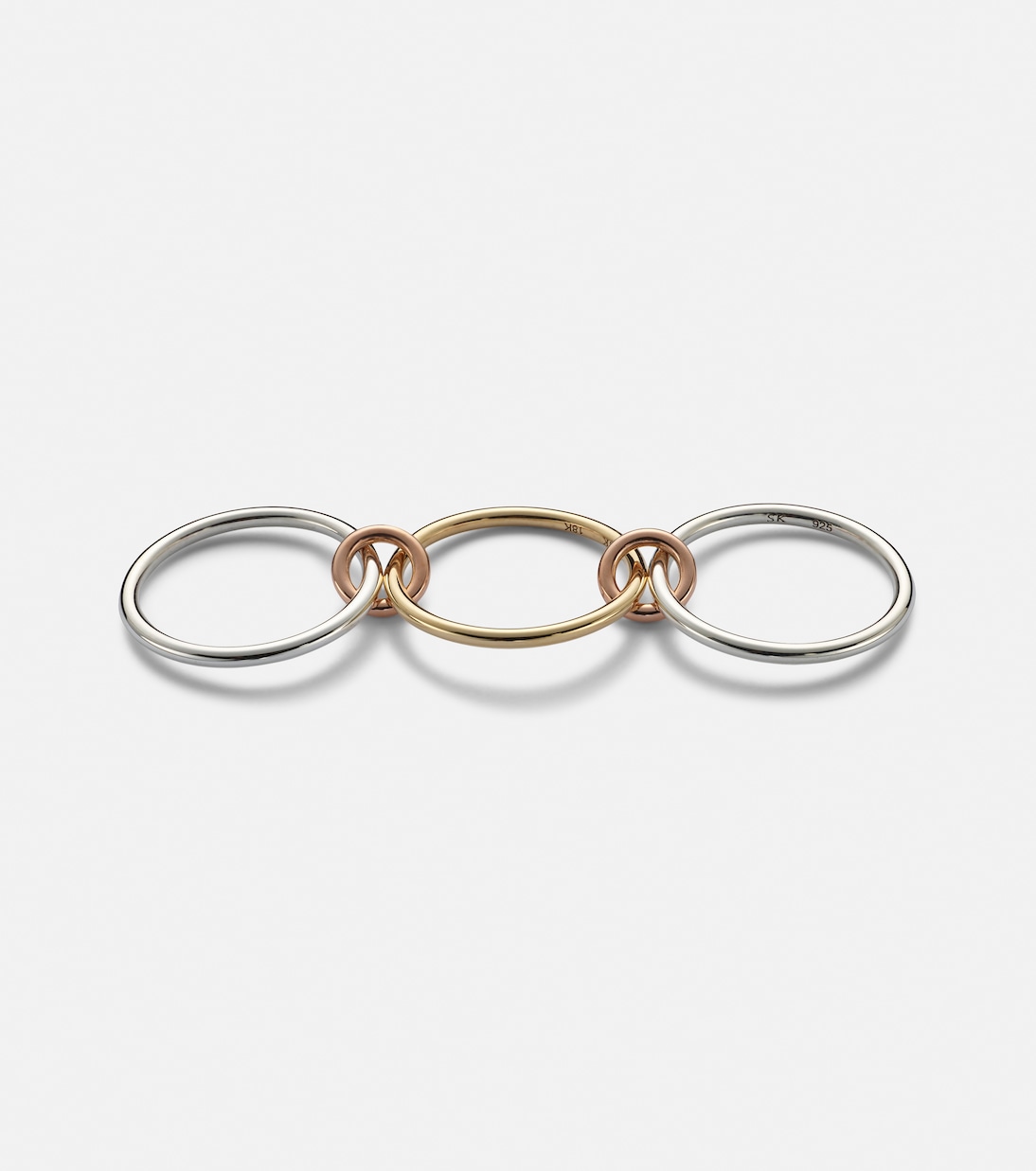 Ring Solarium aus 18kt Gelbgold (750/1000) und Sterlingsilber mit 18kt Roségold (750/1000) | Spinelli Kilcollin