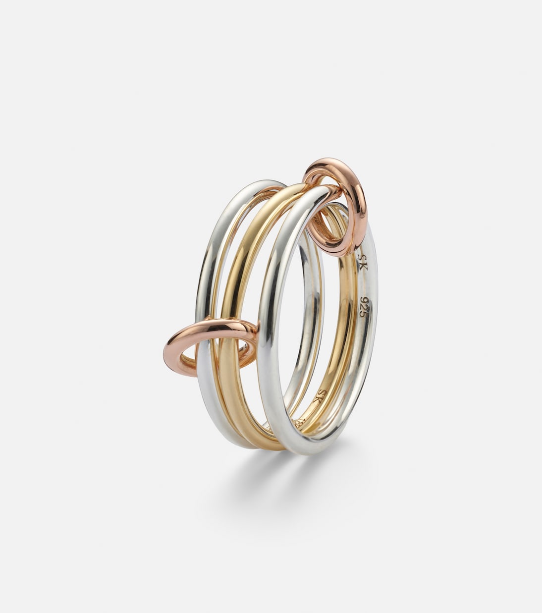 Ring Solarium aus 18kt Gelbgold (750/1000) und Sterlingsilber mit 18kt Roségold (750/1000) | Spinelli Kilcollin