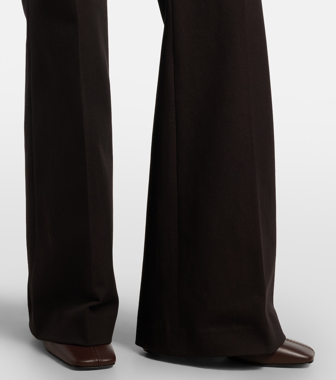 Pantalon évasé Tafira en gabardine à taille haute | Joseph