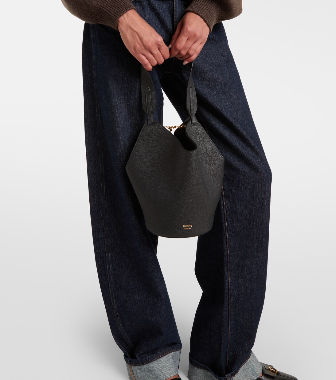 Lotus Mini leather tote bag | Khaite