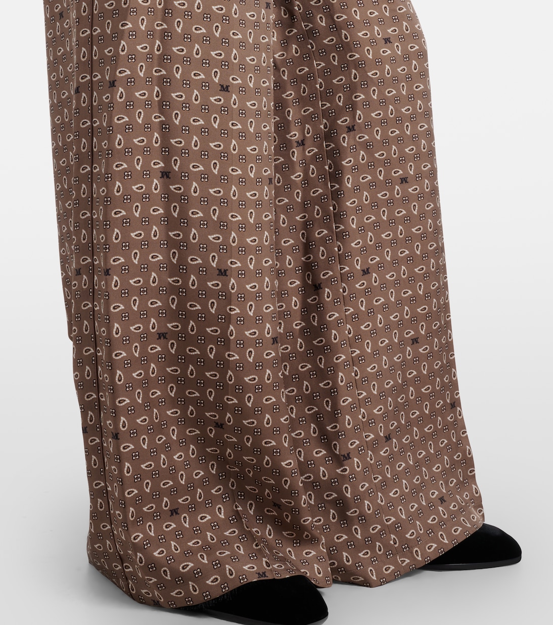 Pantalon ample Vischio imprimé en satin de soie | Max Mara