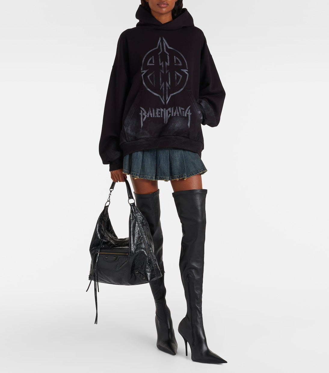 Bolso al hombro Le City Medium de piel | Balenciaga