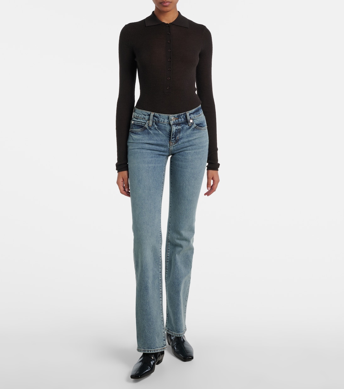 Le Pixie low-rise flared jeans | Frame