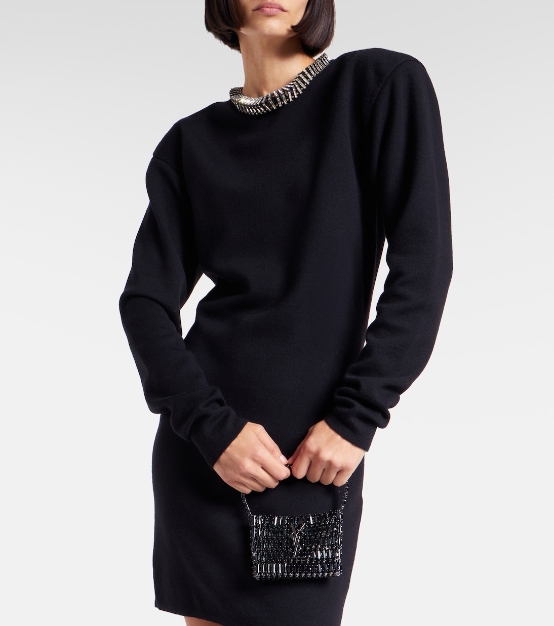 Verzierte Schultertasche Cassandre Micro | Saint Laurent