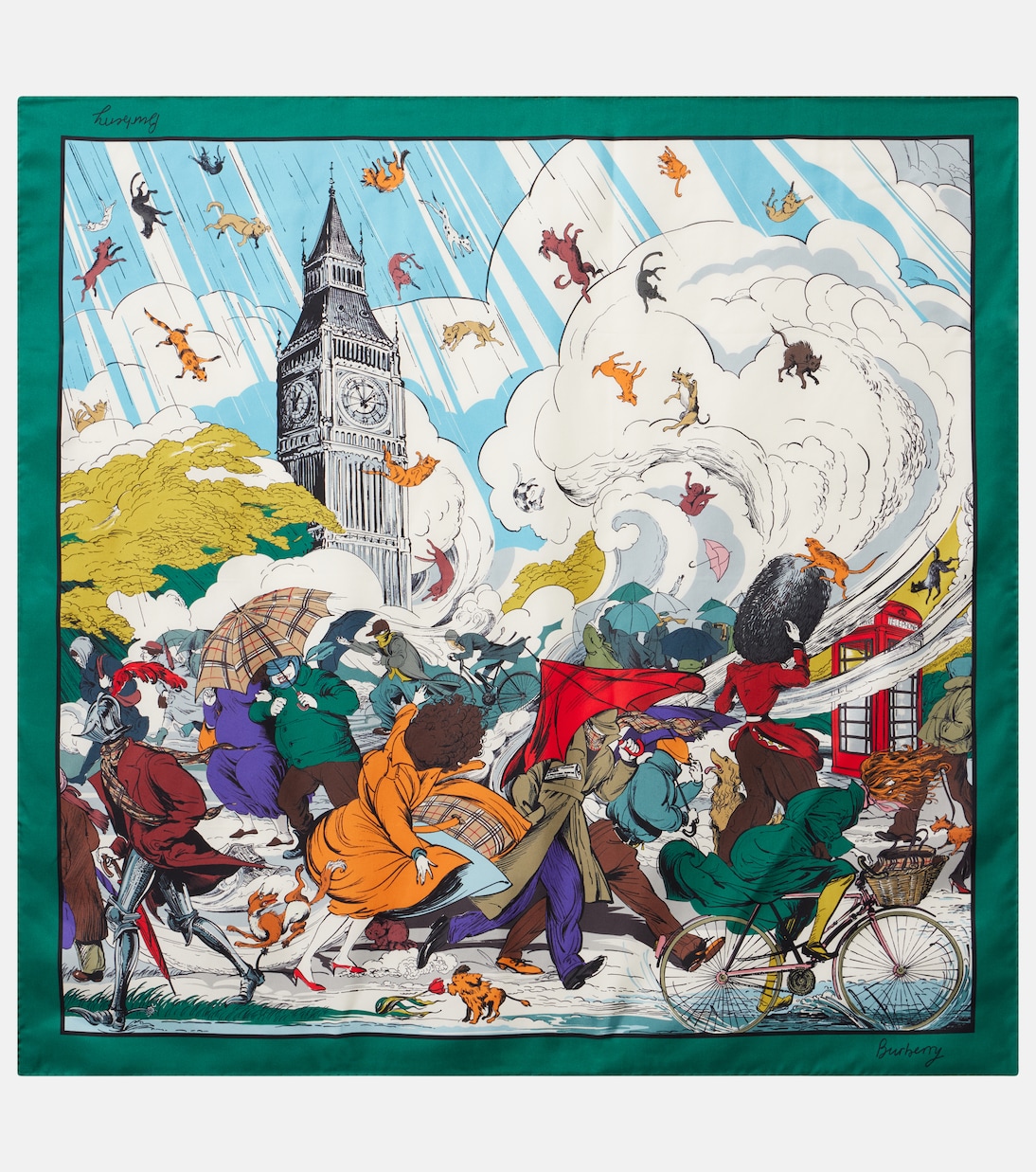 Printed silk twill scarf | Burberry