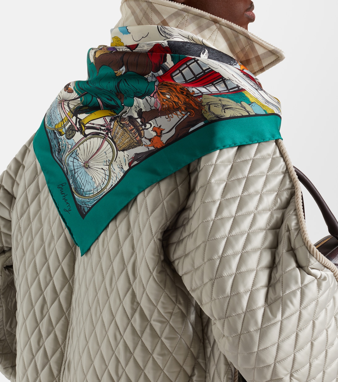 Printed silk twill scarf | Burberry