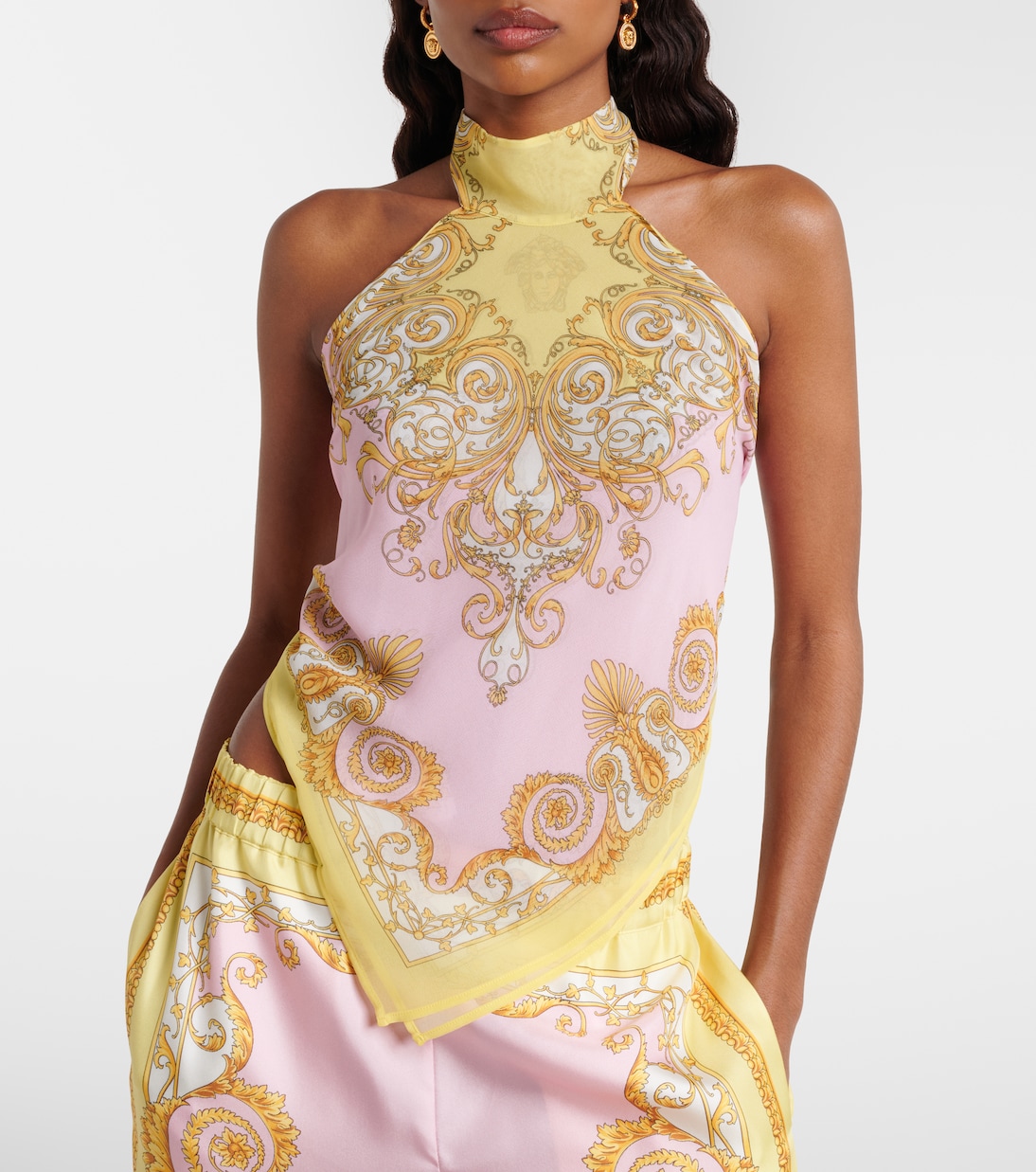 Top en georgette imprimée | Versace