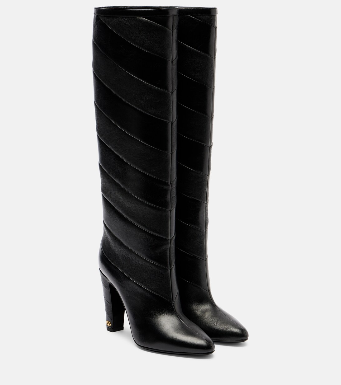 Rayons 100 leather knee-high boots | Valentino Garavani