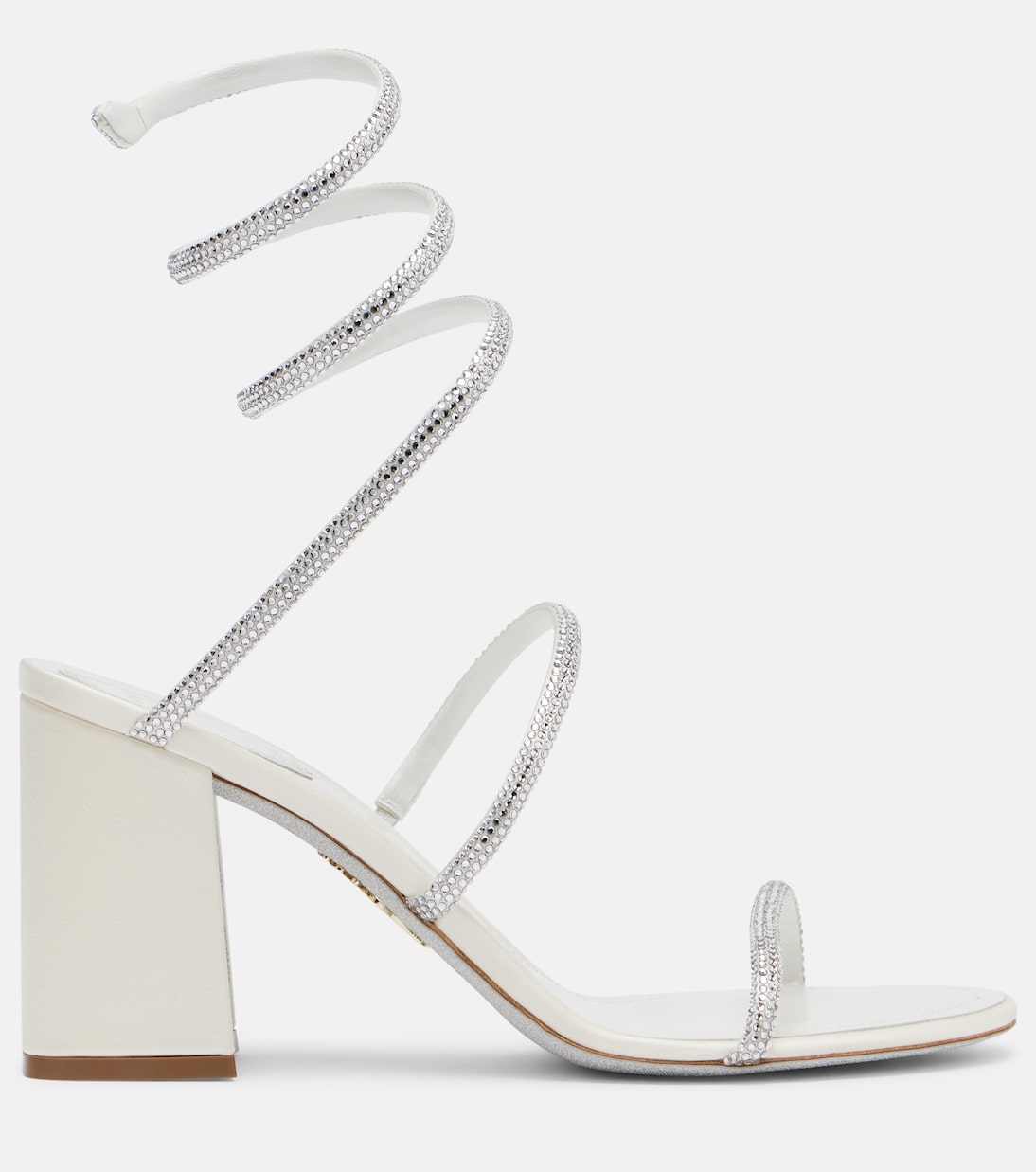 صندل من الساتان مع تزيين 80 | Rene Caovilla