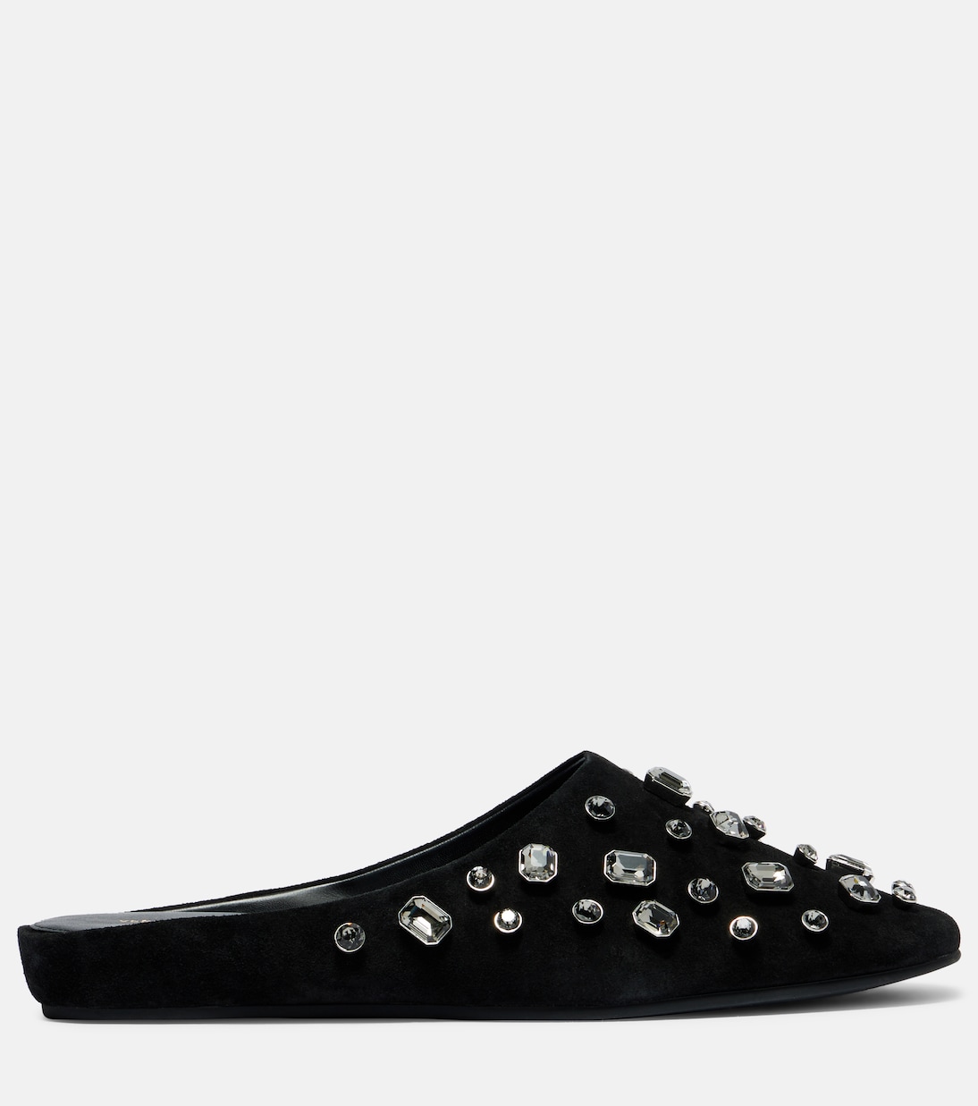 Narcisa crystal-embellished suede mules | Veronica Beard