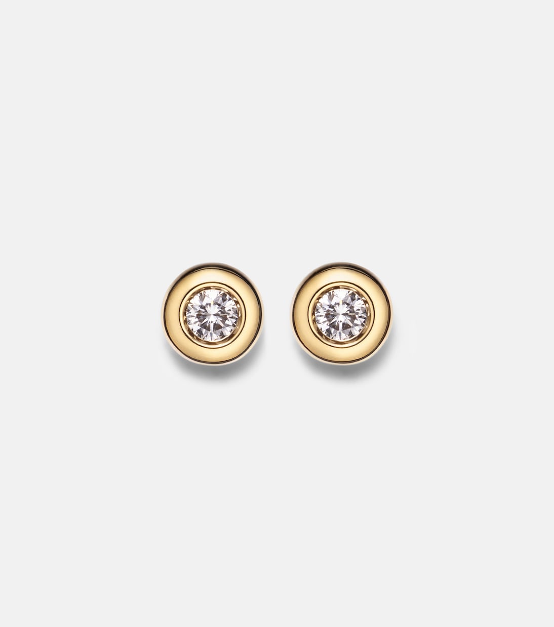 Pavé 18kt gold earrings with diamonds | David Yurman