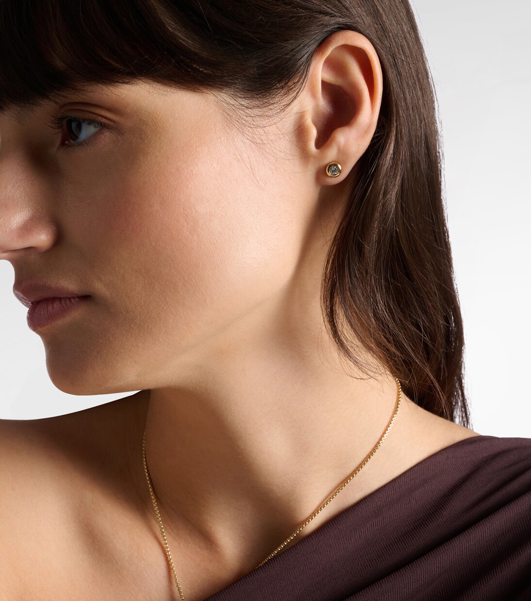 Pavé 18kt gold earrings with diamonds | David Yurman