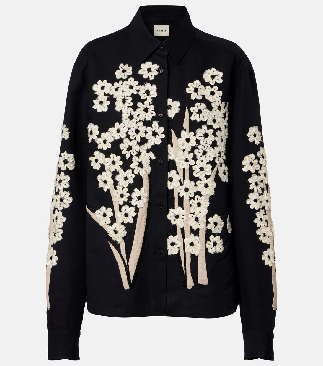 Argo embroidered silk and cotton shirt | Khaite