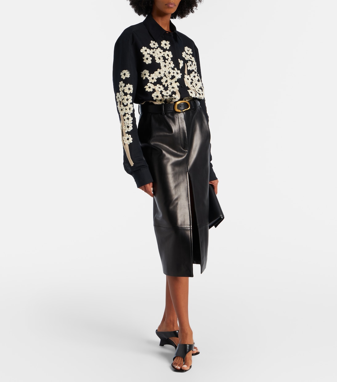 Argo embroidered silk and cotton shirt | Khaite