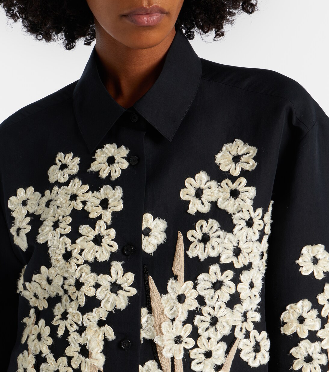 Argo embroidered silk and cotton shirt | Khaite