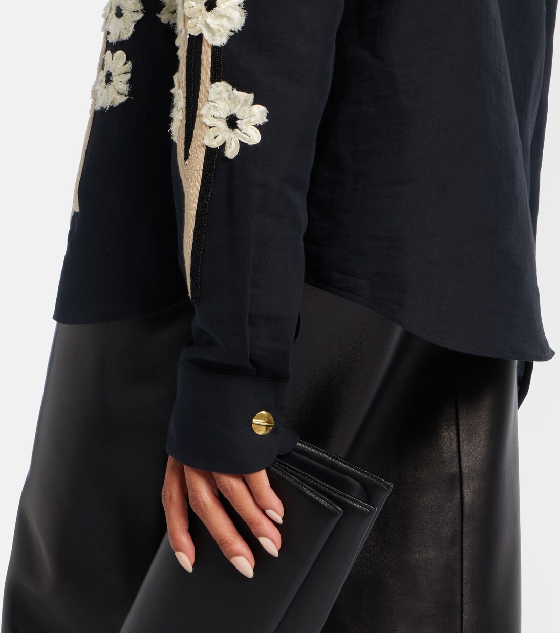 Argo embroidered silk and cotton shirt | Khaite