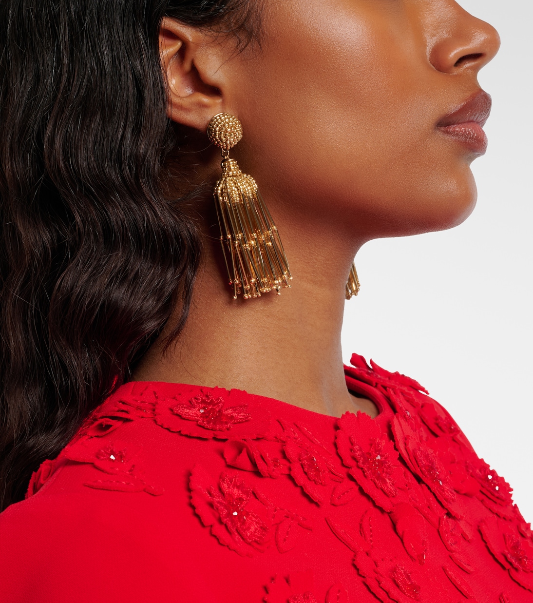 Beaded drop earrings | Carolina Herrera