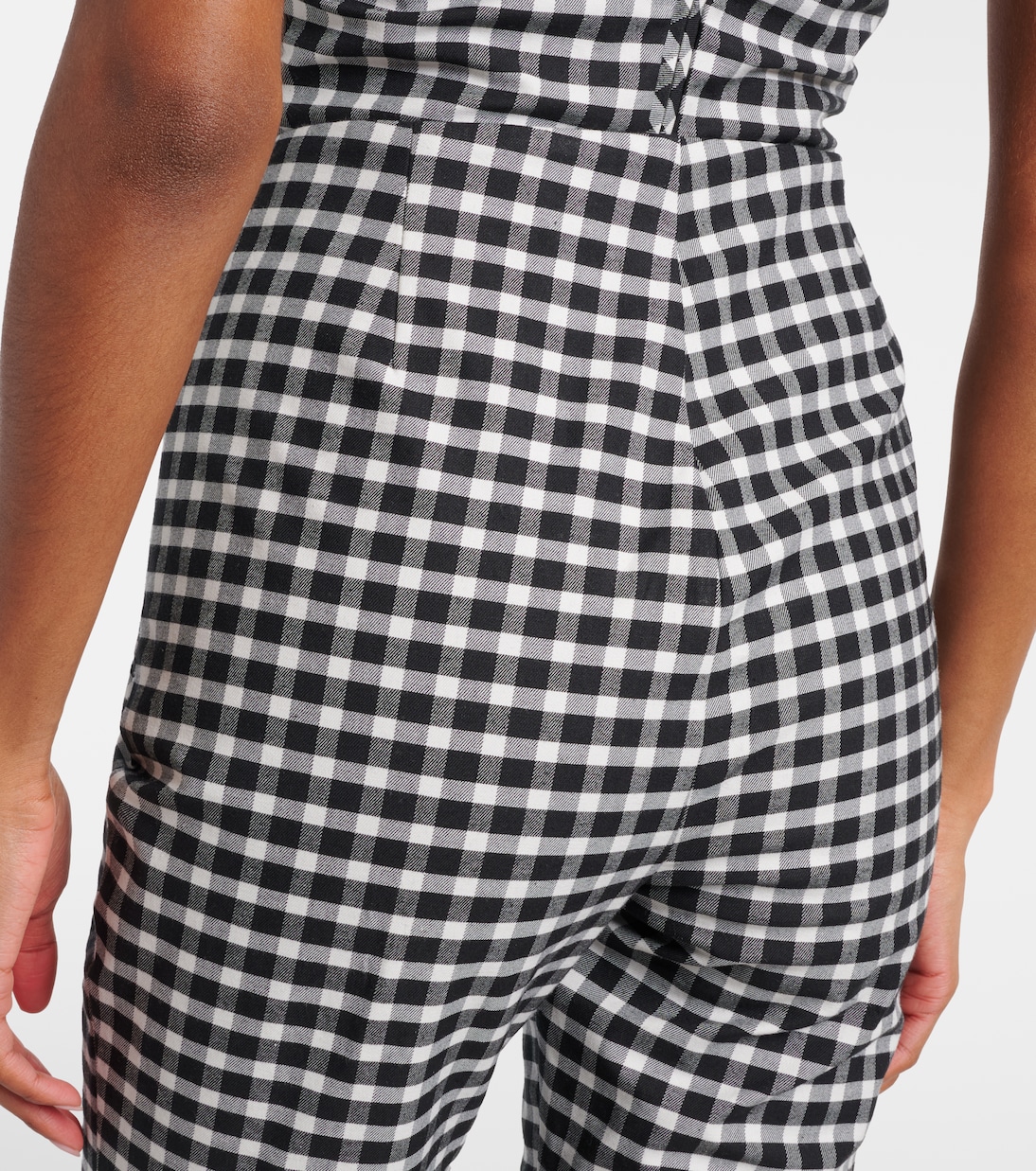 Chiara gingham cotton-blend capri pants | Posse