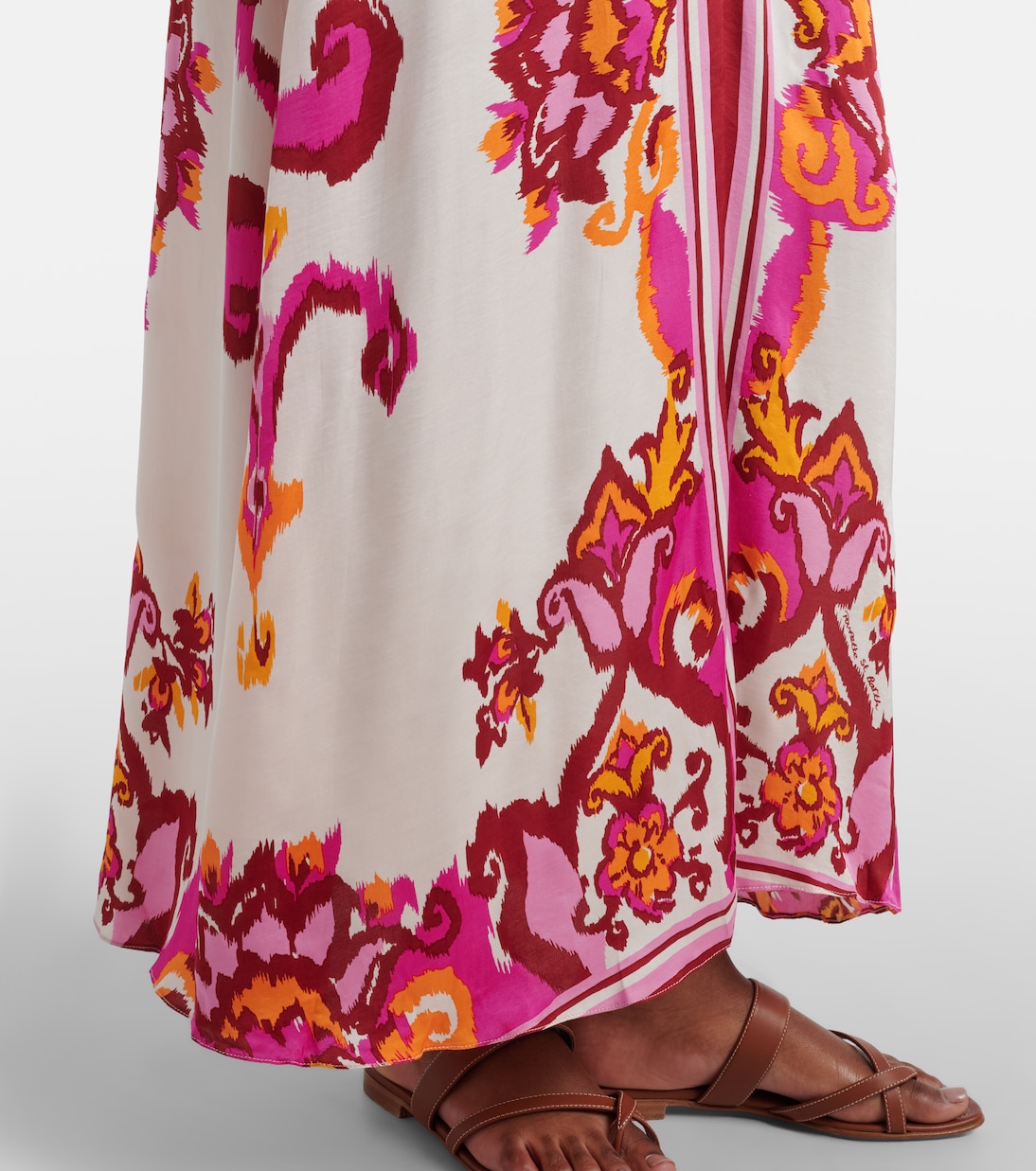 Mary printed halterneck satin maxi dress | Poupette St Barth