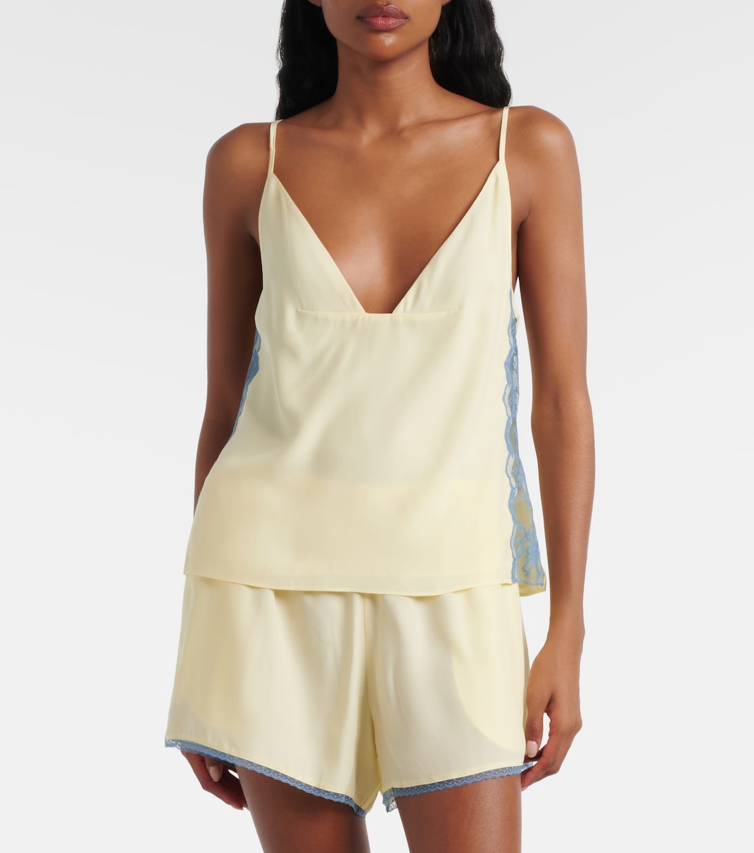 Lace-trimmed silk camisole | SIR