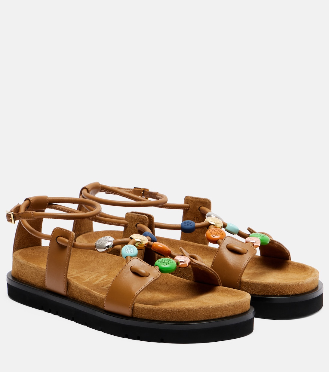 Paula's Ibiza Pebble Beads leather sandals | Loewe
