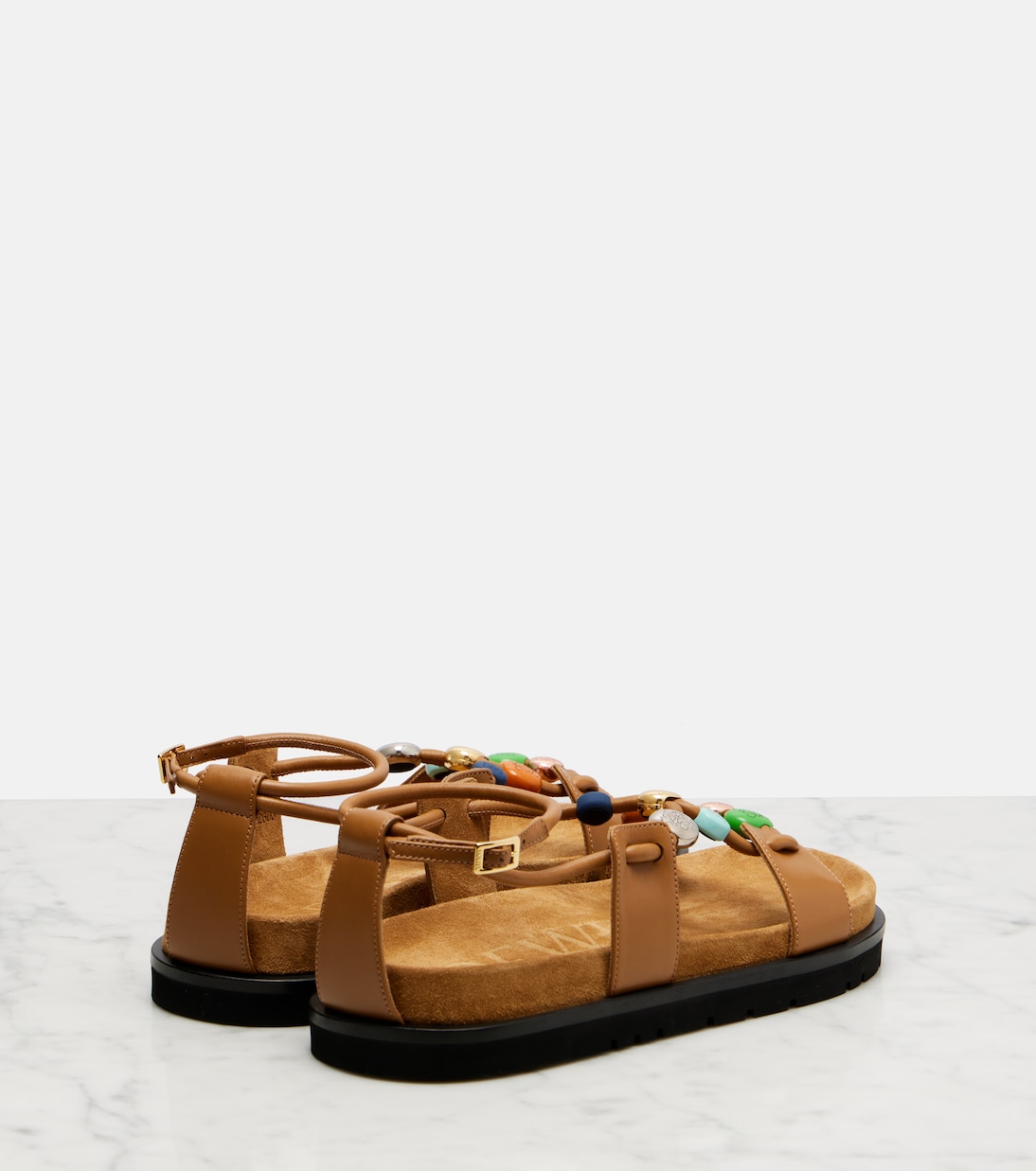 Paula's Ibiza Pebble Beads leather sandals | Loewe