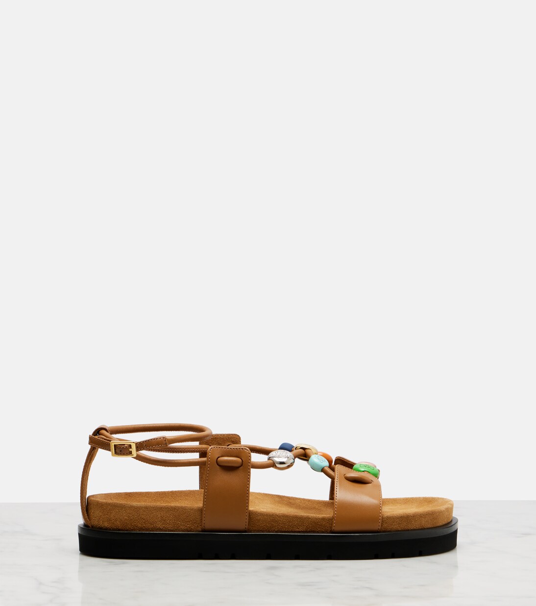 Paula's Ibiza Pebble Beads leather sandals | Loewe