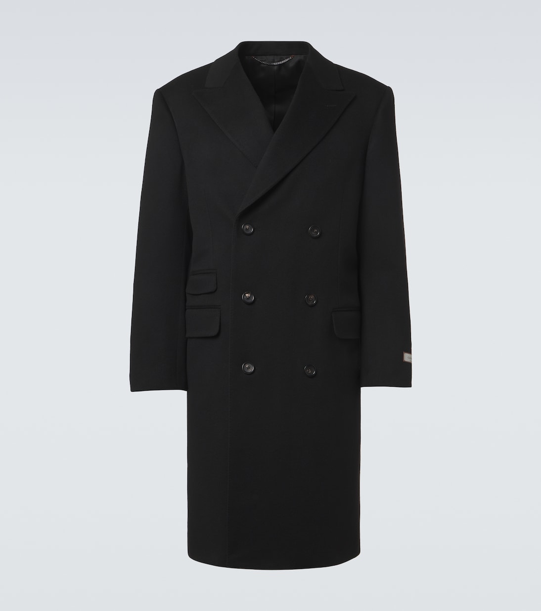 Double-breasted wool and cashmere coat | Canali