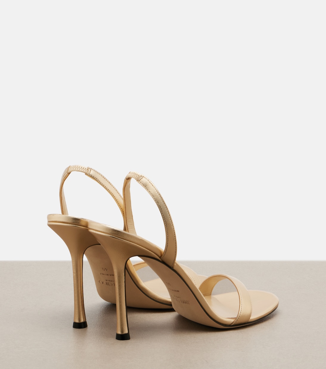Slingback-Sandalen Jenn aus Metallic-Leder | Jimmy Choo