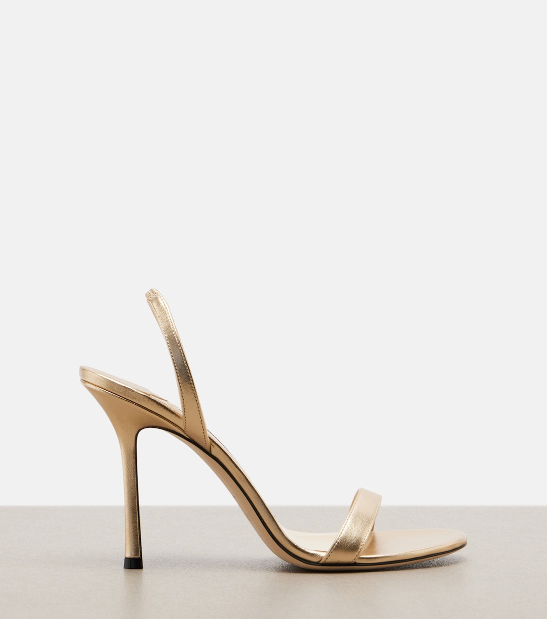 Slingback-Sandalen Jenn aus Metallic-Leder | Jimmy Choo