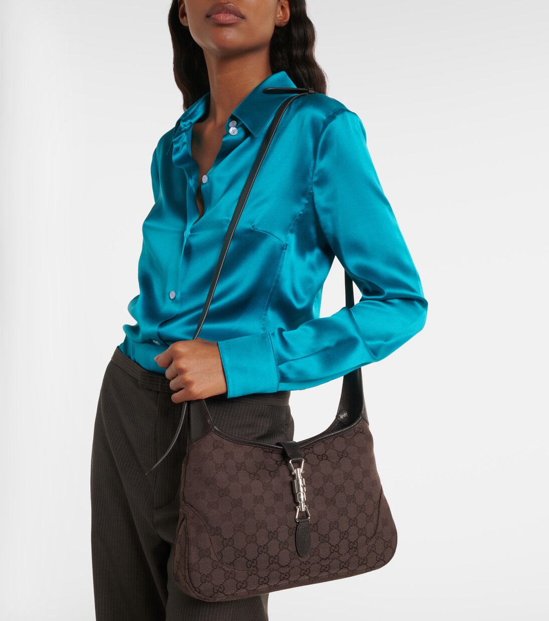 Gucci Jackie 1961 Medium canvas shoulder bag | Gucci