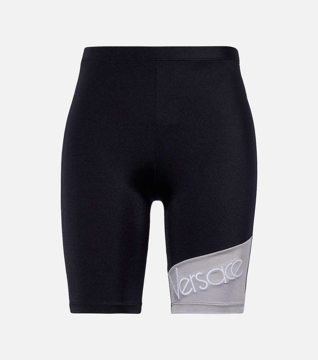 Logo embroidered biker shorts | Versace