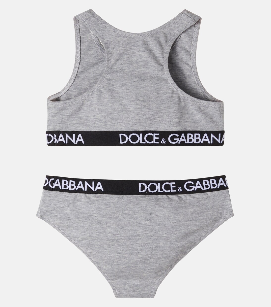 Cotton-blend jersey top and briefs set | Dolce&Gabbana Kids