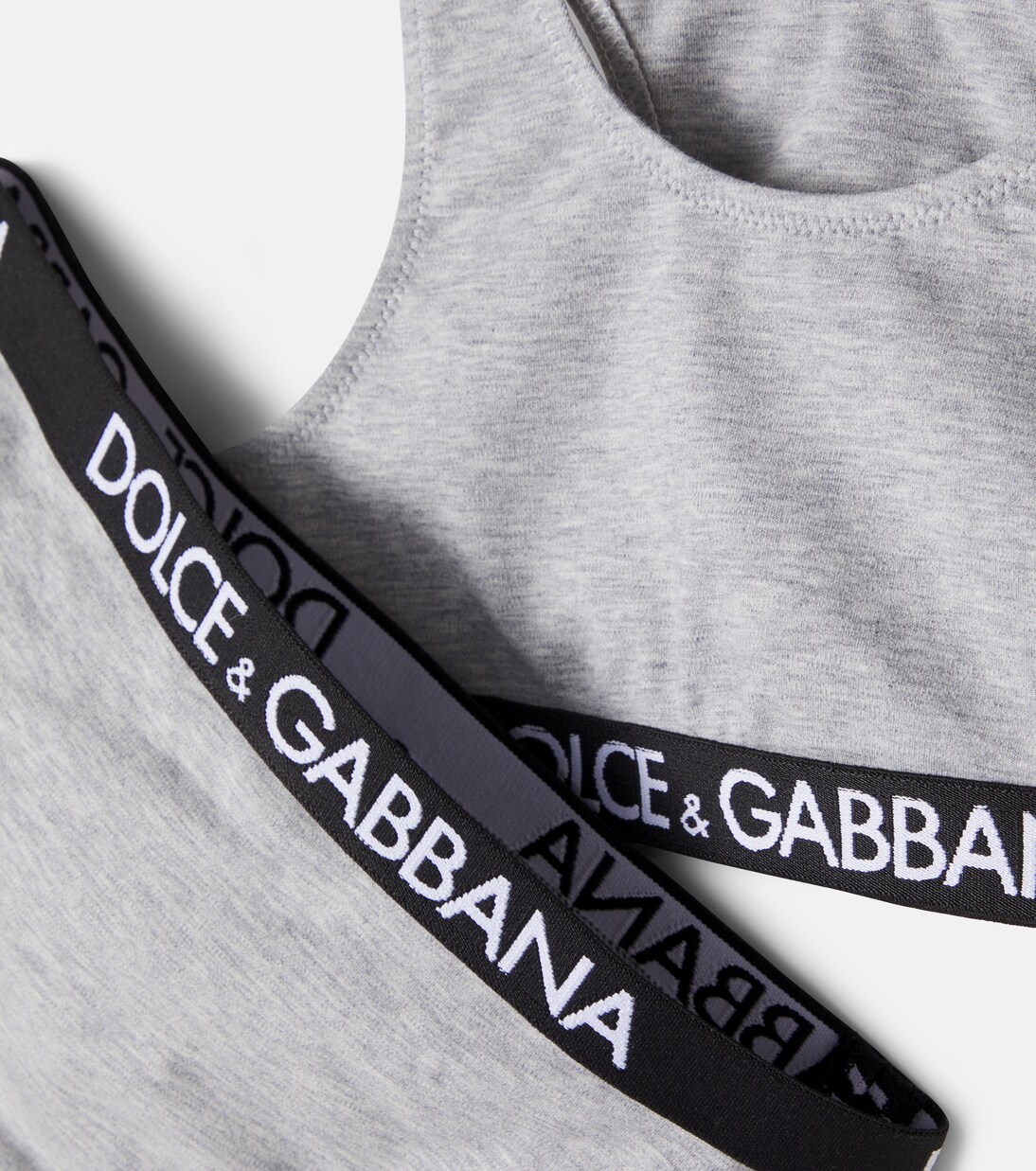 Cotton-blend jersey top and briefs set | Dolce&Gabbana Kids