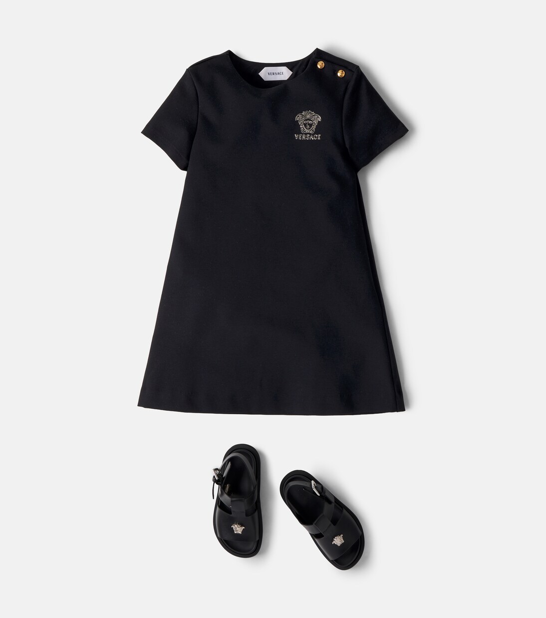 La Medusa embroidered dress | Versace Kids