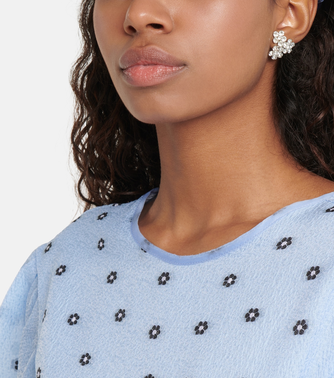 Violet crystal-embellished earrings | Jennifer Behr