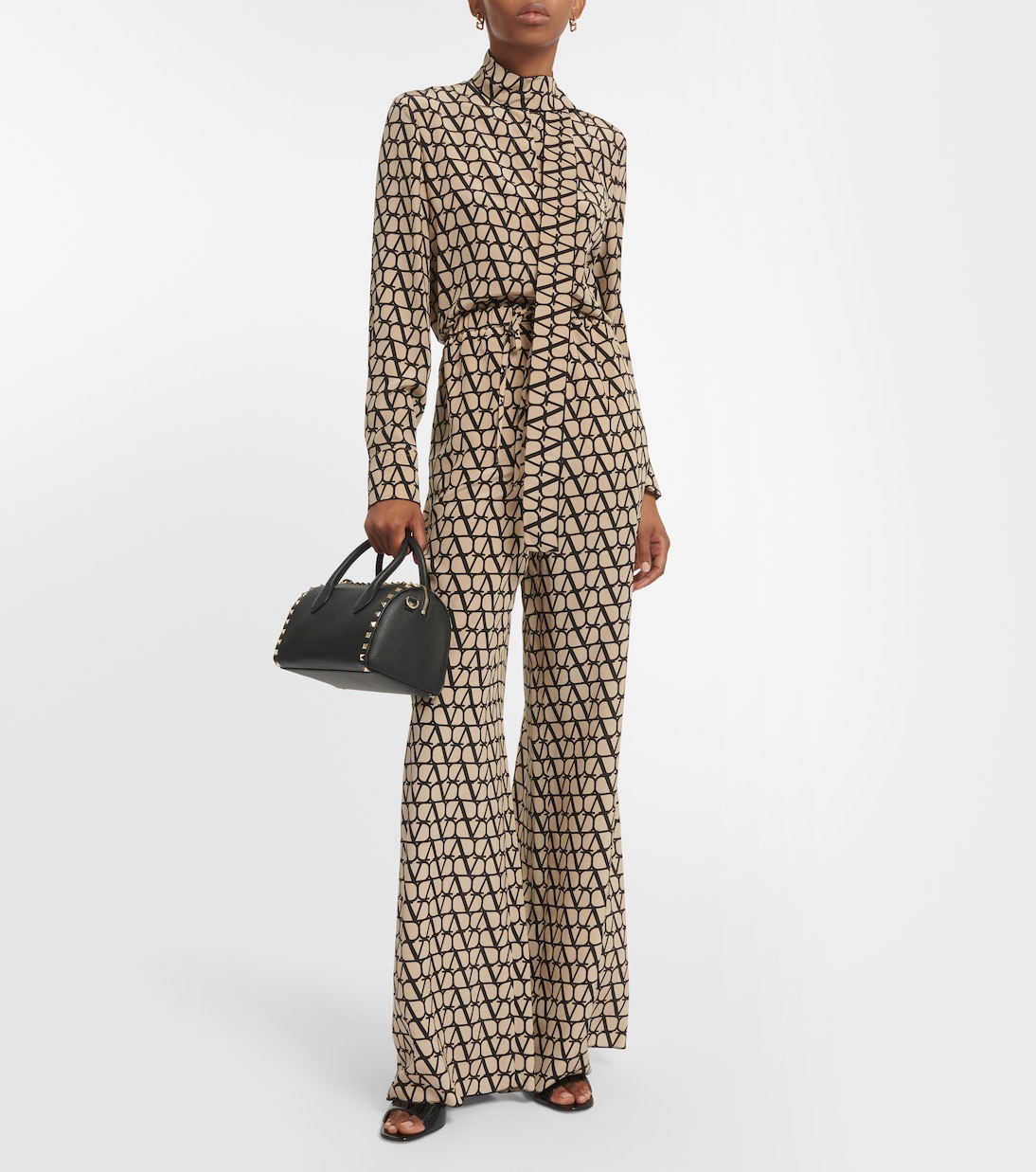 Weite Hose Toile Iconographe aus Seide | Valentino