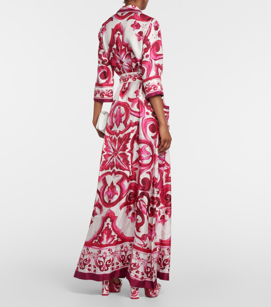 Bedrucktes Hemdblusenkleid aus Seiden-Twill | Dolce&Gabbana