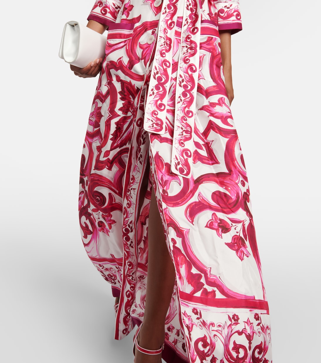 Bedrucktes Hemdblusenkleid aus Seiden-Twill | Dolce&Gabbana