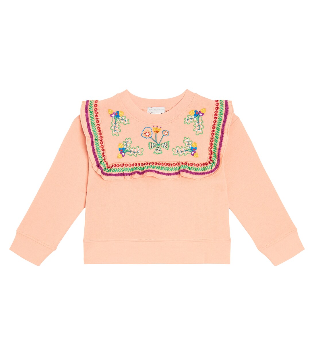 Embroidered cotton jersey sweatshirt | Stella McCartney Kids