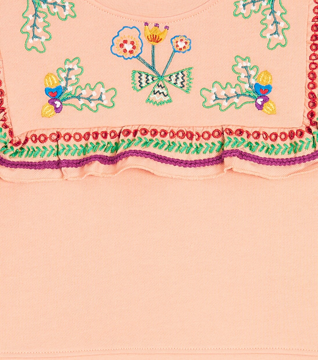 Embroidered cotton jersey sweatshirt | Stella McCartney Kids