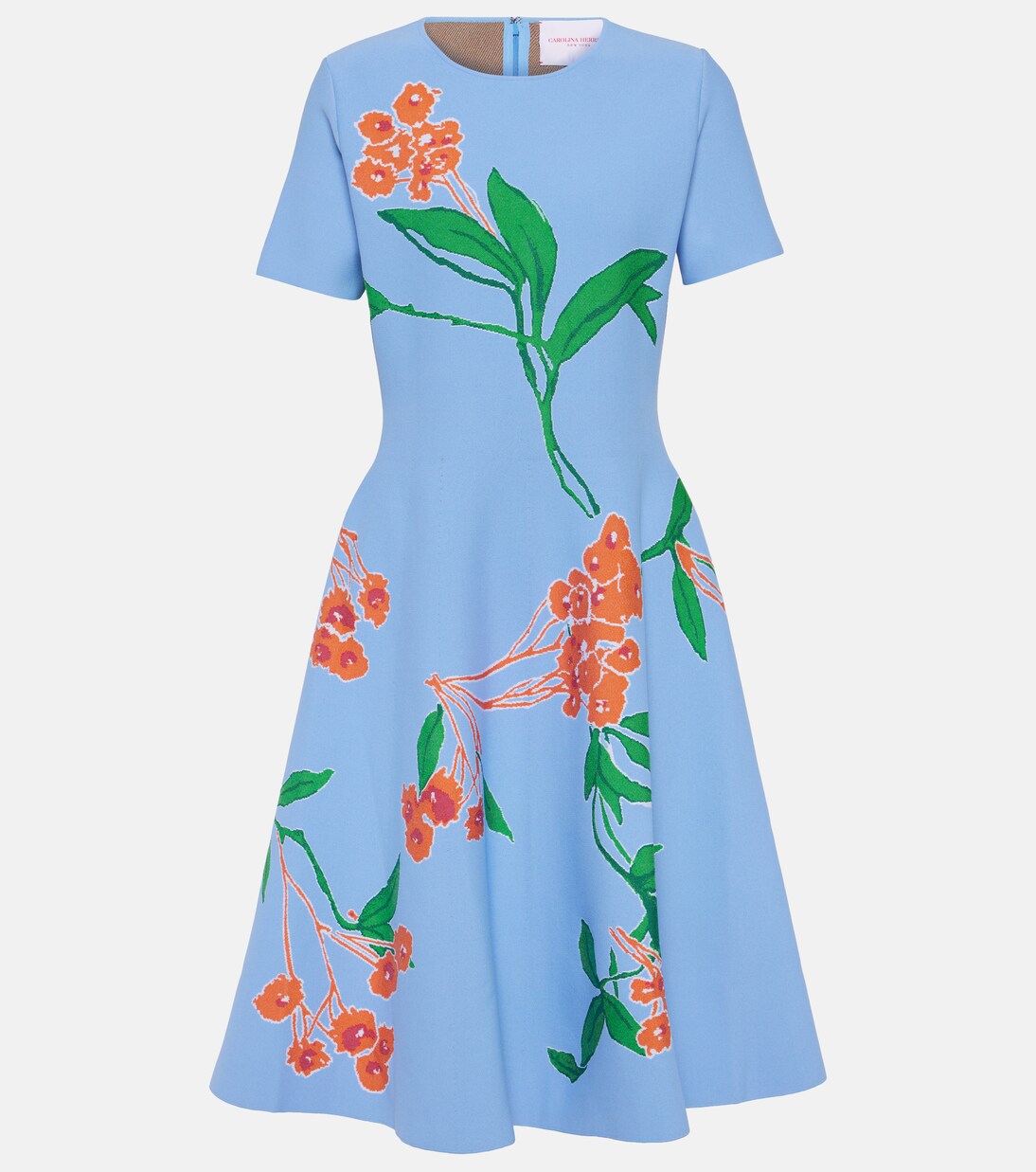Robe midi à fleurs | Carolina Herrera