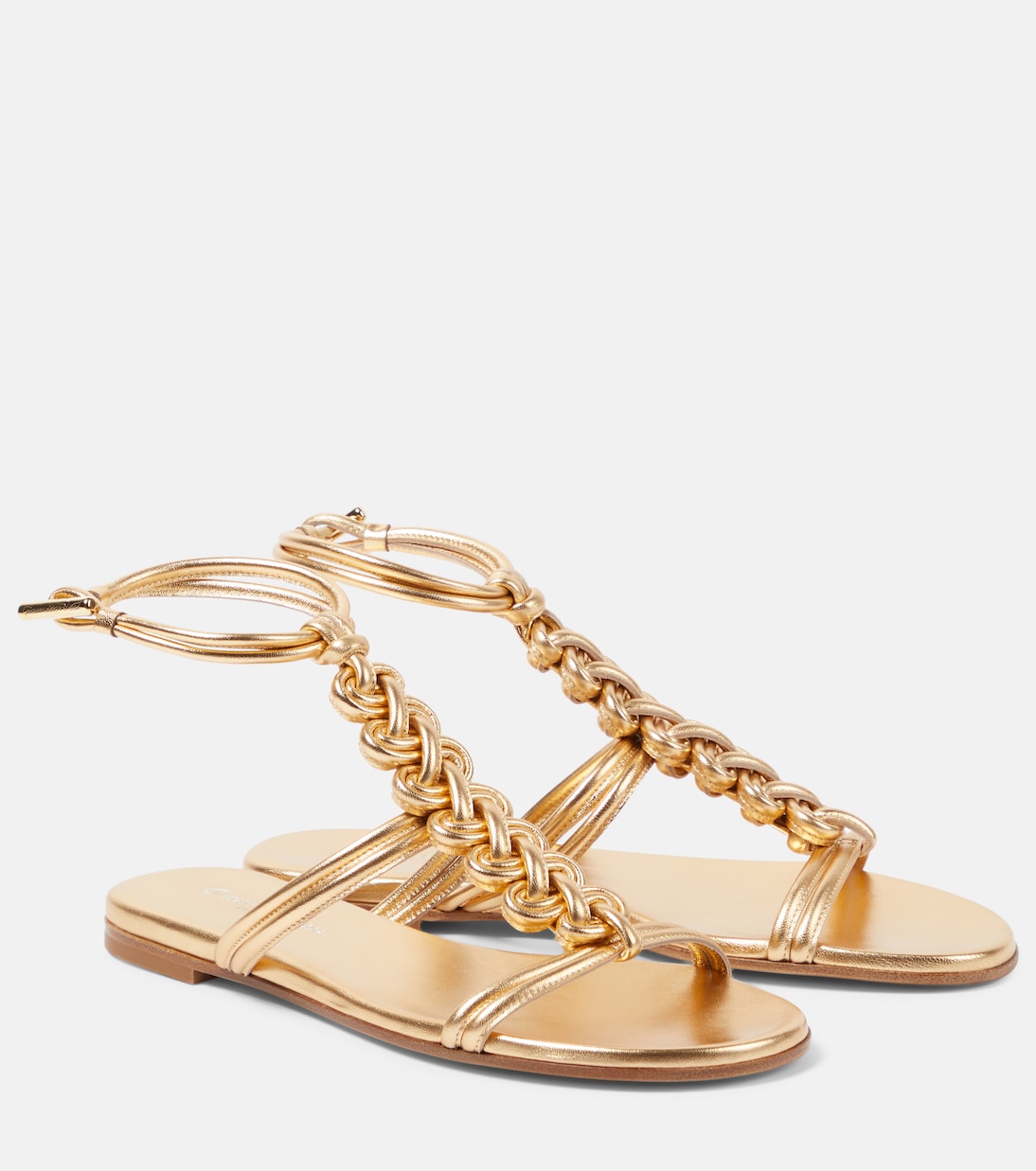 Sandalen Capua aus Metallic-Leder | Gianvito Rossi