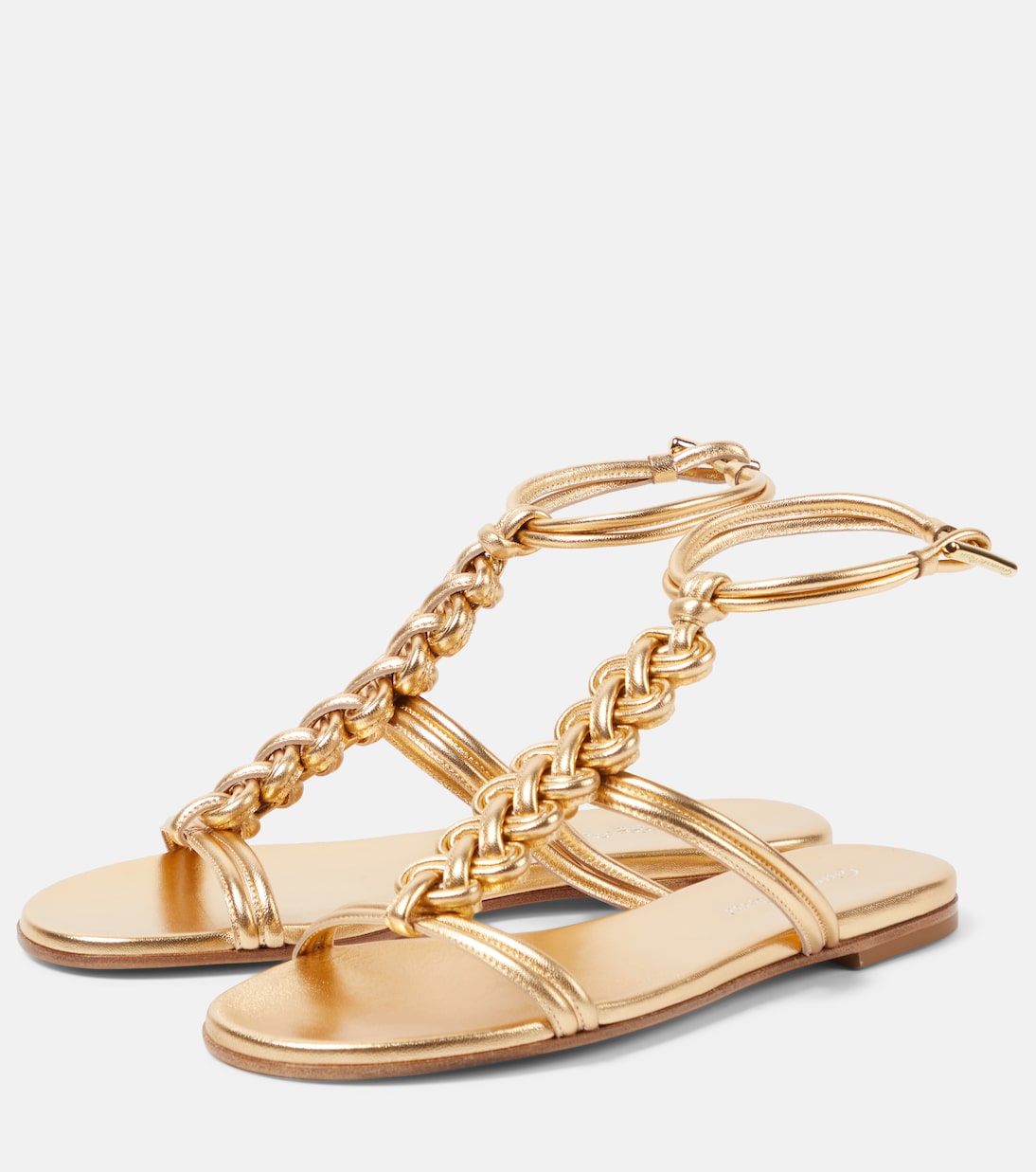 Sandalen Capua aus Metallic-Leder | Gianvito Rossi