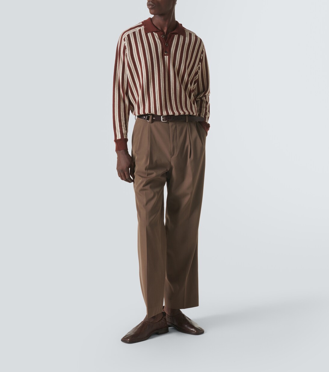 Polo Hogan Stripe en laine et cachemire | Bode